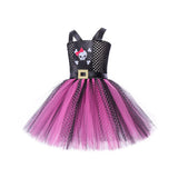 Halloween Children's Pirate Costume Cosplay Carnival Pirate Dress Girl Princess Dress Mesh