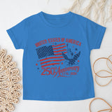 Kid Boy Girl USA Independence Day Fashion Short Sleeve T-Shirt Summer Top