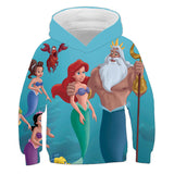 1-12T Kid Baby Girl Mermaid 3D Digital Printing Hoodie