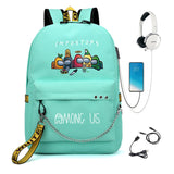 Among Us Backpack Rechargeable Student Schoolbags