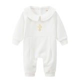 Baby Boy Cute Onesie White Formal Christ Baptism Set