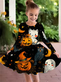 Christmas Crew Neck Dress Girls Korean Version Fashion Foreign Style Long Sleeve Snowflake