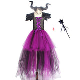 Halloween Feather Shoulder Kids Dress Festive Cosplay Costume