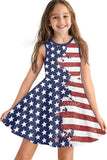 Independence Day 250th Anniversary Flag Print Girl Vest Dress
