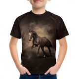 Kid Boy 3D Digital Printed Boys Short Sleeve Summer T-shirt