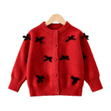 1-6T Kid Baby Girl Knitted Cardigan Princess Sweater