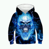 4-13T Kid Boy Halloween Skull Anime Cosplay Anime 3D Hoodie