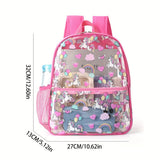 Transparent Backpack Waterproof PVC Student School Bag Transparent Backpack