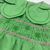 Kid Baby Girls Summer Embroidered Four-leaf Cute Doll Dress