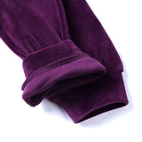 1-12T Kid Girl Autumn Winter Casual Velvet Hooded Solid Suit 2 Pcs Set