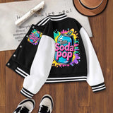 Kids INS Girls Baseball Jacket - Casual Sports School Uniform