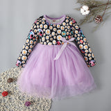 Kid Baby Girl Spring Autumn Long Sleeved Pony Dress