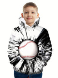 2-12T Kid Boys Long-sleeved Ball Print Leisure Sports Suit 2 Pcs Set