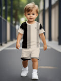 2026 New Sports Style Round Neck Short-sleeved Shorts Set Is Loose and Comfortable