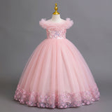 New Children's Dress Princess Dress Birthday Dress Small Host Performance