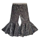 3M-6T Kid Baby Girls Fashion Stretch Sequins Flared Pants