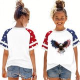 Kid Boy Girl 250th Years of America Independence Day Casual T-shirts Tops