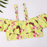 Family Matching Parent-child High Waist Sleeves Split Swimsuit