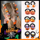 Cute Halloween Pumpkin Ghost Kids Hair Band Rubber Band Girl Headrope Headgear Set