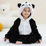 3-12Y Kid Boy Girl Flannel Cartoon Animal One-piece Pajamas