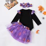 0-18M Baby Girl Halloween Costume Holiday Atmosphere Long Sleeves 3 Pcs Set