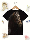 Kid Boy 3D Digital Printed Boys Short Sleeve Summer T-shirt