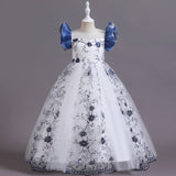 Kid Girl Embroidered Princess Show Piano Performance Dresses