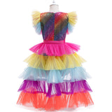 Kid Girl Carnival Halloween Veil Dresses