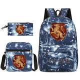 Kid Peripheral Printed Schoolbag 3-piece Leisure Bag Backpack