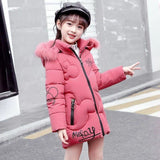 3-12T Kid Girls Cotton-padded Thickened Warm Down Coats Jacket