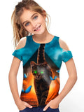 Kid Girl Fashion Off Shoulder T-shirt