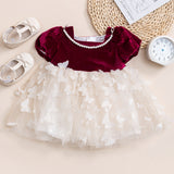 Kid Baby Girl Spanish Summer Puff Bubble Sleeves Dress