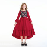 4-12T Kid Girls Medieval Victorian Renaissance Ruffle Dresses