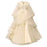 2-12T Kid Girls Light Luxury Niche High-end Host Birthday Piano Dresses