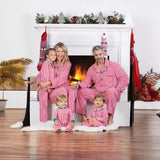 Family Christmas Parent-Child Suit Striped Pajamas Loungewear