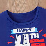 Independence Day Kid Baby Boys Summer Sleeveless Vest Star Stripe 2Pcs/Set