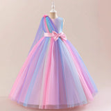 Kid Girl Sleeveless Banquet Party Mesh Princess Dresses