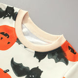 1-8 T Halloween Kid Baby Boy Long-sleeved Cartoon Pumpkin Shirt