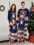 Family Matching Christmas Parent-child Santa Claus Snowflake Letter Print Loungewear Pajamas