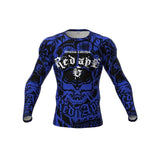 2-8T Kid Boy Halloween Skull 3D Digital Print Long Sleeve Crew Neck T-Shirt