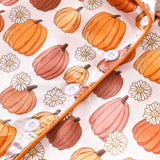 1-4Y Halloween Baby Cute Pumpkin Print Lapel Pajama 2 Pcs Set