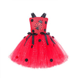 1-10T Kid Baby Girl Halloween Ladybug Party Mesh Tutu Dresses