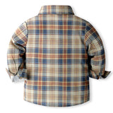 1-6Y Kid Baby Boys Plaid Overalls Autumn British Gentlemen Suits 4 Pcs Set
