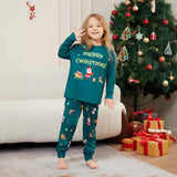 Family Matching Parent-child Santa Snowman Deer Letter Pajamas