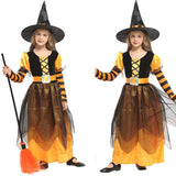 Halloween Children's Witch Princess Costume Hat Masquerade Dance Witch Show Costume School