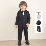 Kid Baby Boy British Spring Suit 3pcs Set