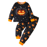 1-8Y Kid Baby Boys Girl Halloween Cartoon Pajamas Jack-o-lantern 2 Pcs Set