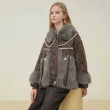 2-8T Kid Girl Outerwear Faux Fur Stylish Thickened Winter Cotton Jacket Coats
