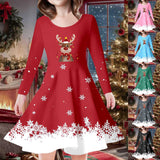 3-10Y Kid Girl  Christmas New Year Long Sleeve Dresses