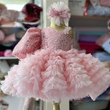 Kid Girl Princess Sequined Tutu Catwalk Dresses